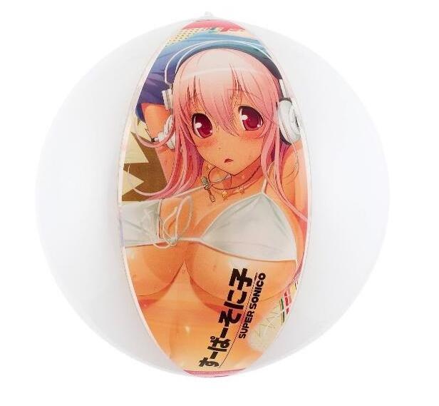 customized inflatable anime beach ball with sph hole