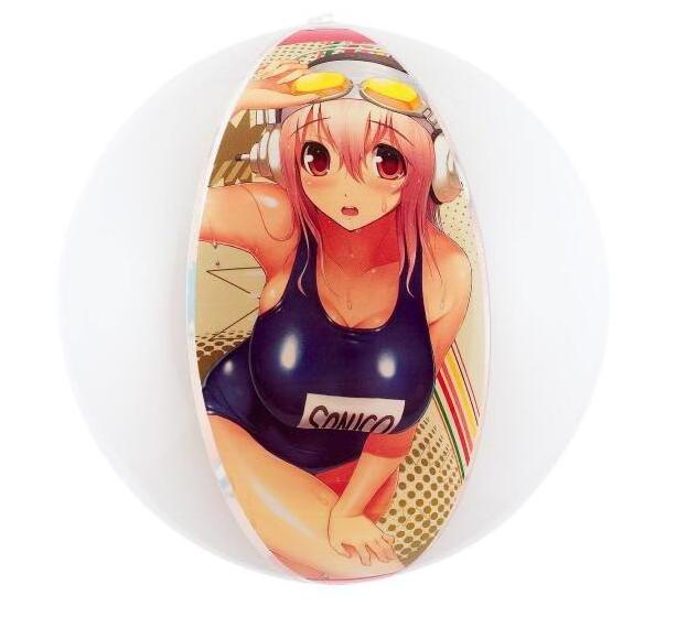 customized inflatable anime beach ball with sph hole