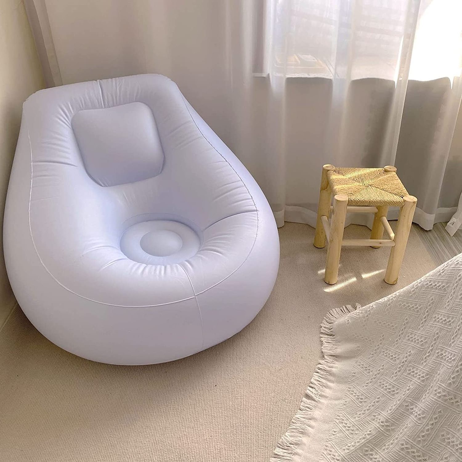 Inflatable Chair Gaming Air Pod Lounger Comfy Blow Up Sofa Lounge Camping Relax