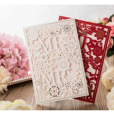 wholesale price wedding invitation greeting cards custom greeting card printing Luxury greeting card envelope