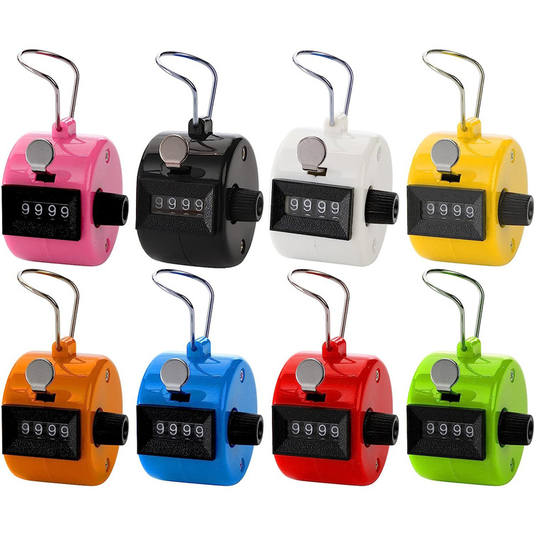 Handheld Tally Counter 4 Digit Number Clicker Hand Mechanical Counters Clickers Pitch Counter for Buddhist Toddler