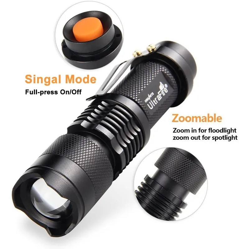 Mini LED Flashlights Pocket Pen Flashlight 5 Pack Ultra Bright 300 Lumens Handheld Flashlights