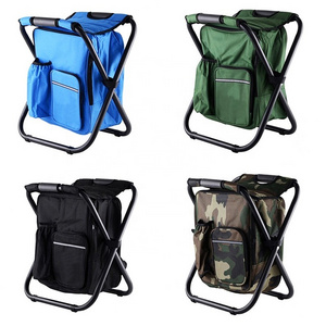 Johold 2024 folding fishing chair portable multifunctional hiking chair unisex outdoor sport foldable cooler bag chair