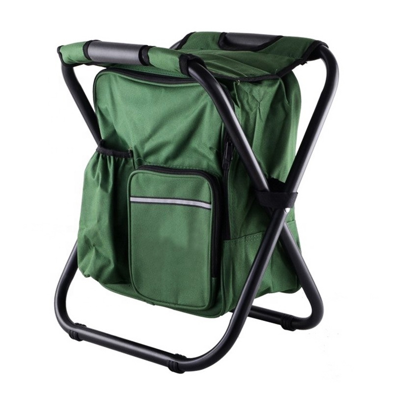 Johold 2024 folding fishing chair portable multifunctional hiking chair unisex outdoor sport foldable cooler bag chair