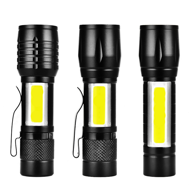 USB Rechargeable Mini Small LED Flashlights Camping Lantern Combo Torch Bright High Lumen EDC Flashlight