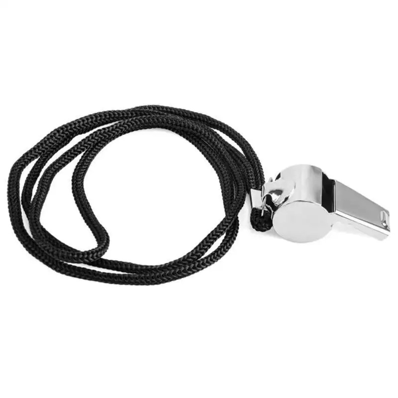 Stainless Steel Sports Whistles with Lanyard Loud Crisp Sound Whistles Bulk Great for Referees Officials