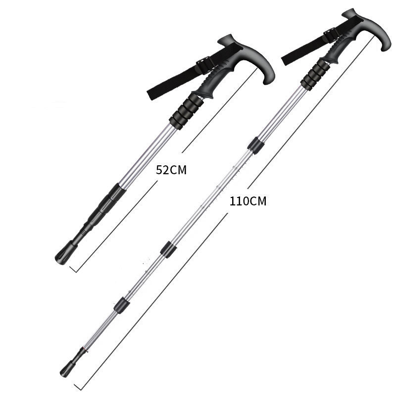 Johold Outdoor Ultralight Foldable Trekking Pole Nordic Walking Stick Aluminum Telescopic Hiking Pole with Flip Lock