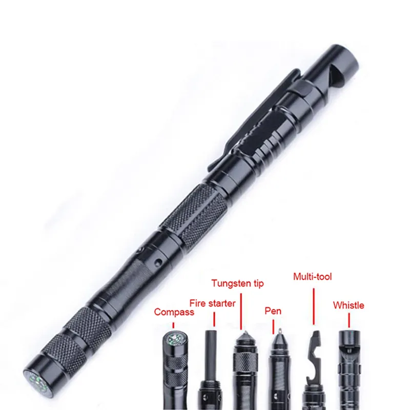 Wholesale High Quality Multi-function Pocket Self Defense Tactical Pen for Hiking Camping