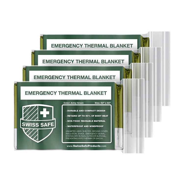 Emergency Blankets for Survival Gear and Equipment Emergency Thermal Blankets Earthquake Foil Mylar Blankets