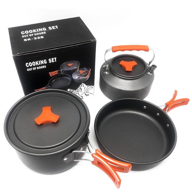 Cooking Set Cook Aluminum Water Kettle Non Stick Baking Pan Pot For Kitchen Outdoor Camping