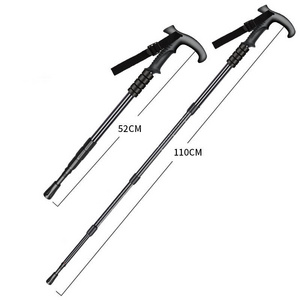 Johold Outdoor Ultralight Foldable Trekking Pole Nordic Walking Stick Aluminum Telescopic Hiking Pole with Flip Lock