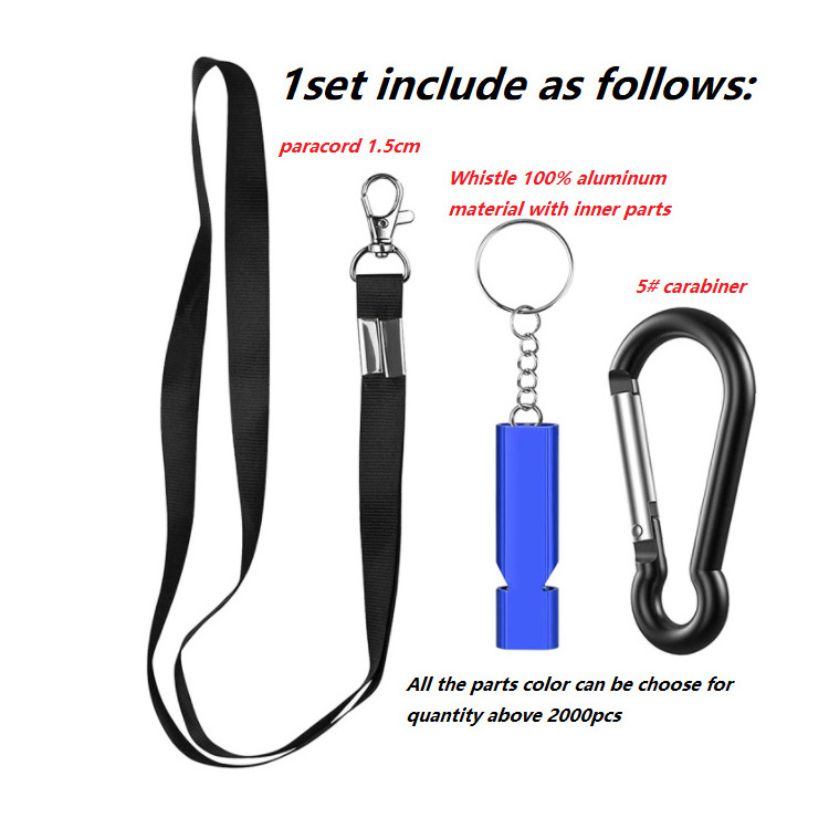 Double tube high frequency survival whistle blast whistle aluminum alloy metal whistle manufacturer