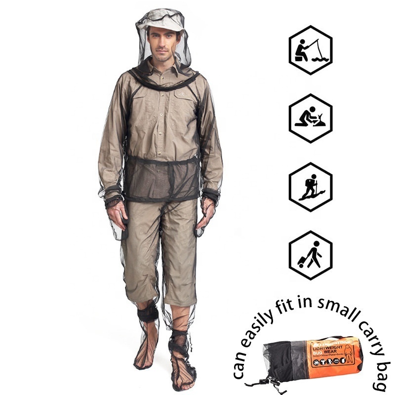 Johold  Outdoors Mosquito Net Jacket with head insect net body suits