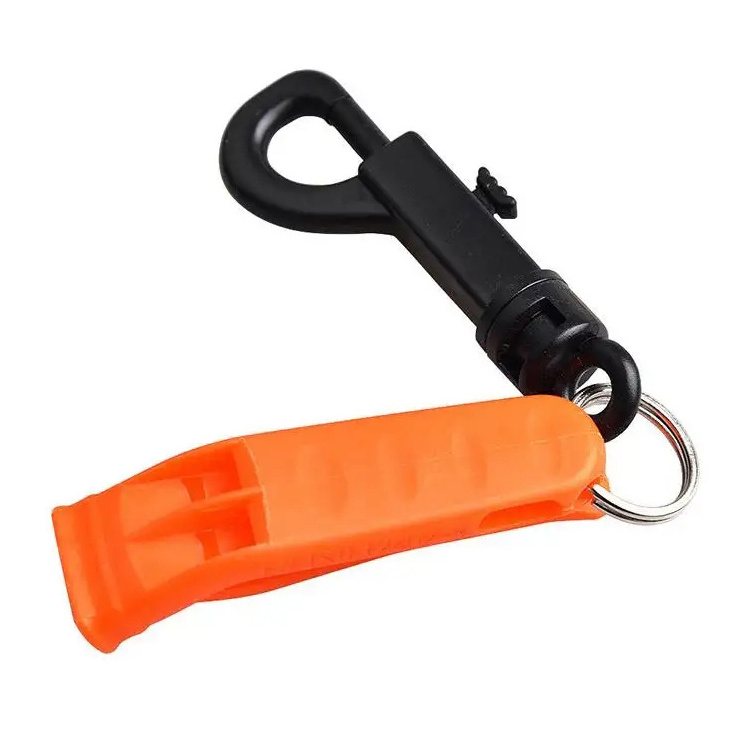 Wholesale RTS  Rescue Death Emergency Outdoor Safety Survival Whistle with Keychain buckle