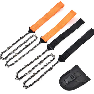 24 Inch Outdoor Hand Chain Saw Survival Hand Chain Saw Logging Garden Saw Portable Camping Tool Wire Saw