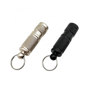 Johold Outdoor multi-functional mini LED flashlight Carry key chain flashlight survival escape distress signal light