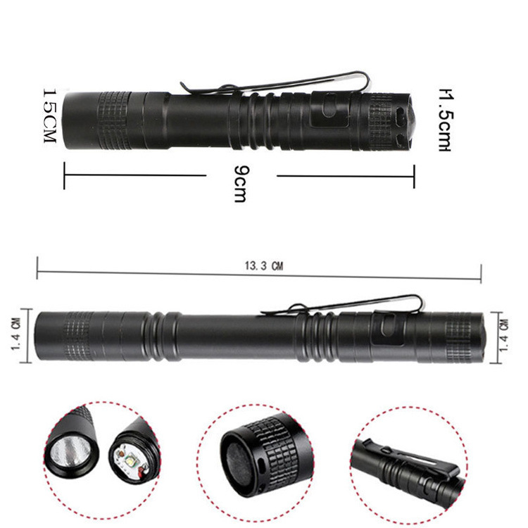 Led Pen Light Flashlights with Clip 500 Lumen Mini Pocket Medical Penlight Inspection Flashlight