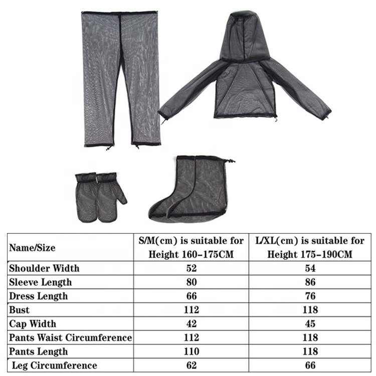 Johold  Outdoors Mosquito Net Jacket with head insect net body suits