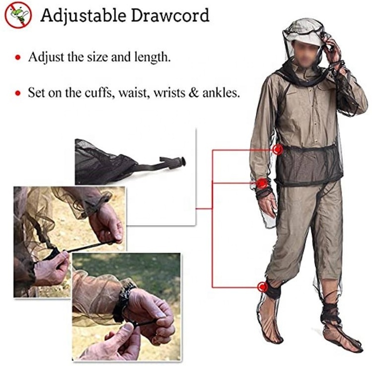 Johold  Outdoors Mosquito Net Jacket with head insect net body suits