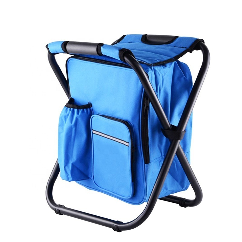 Johold 2024 folding fishing chair portable multifunctional hiking chair unisex outdoor sport foldable cooler bag chair