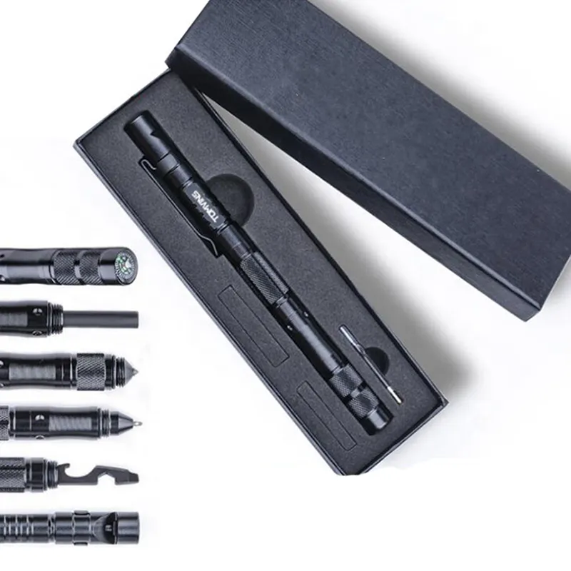 Wholesale High Quality Multi-function Pocket Self Defense Tactical Pen for Hiking Camping