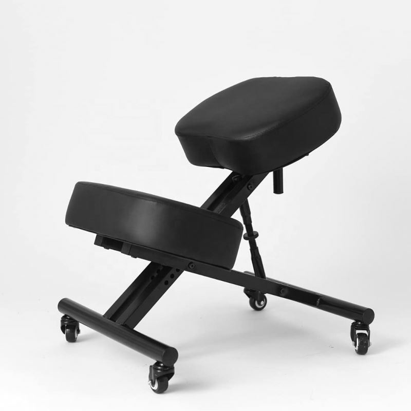 Adjustable Height Kneeling OEM Office Chair Rollerblades Wheels Knee Stool for Bad Back Support