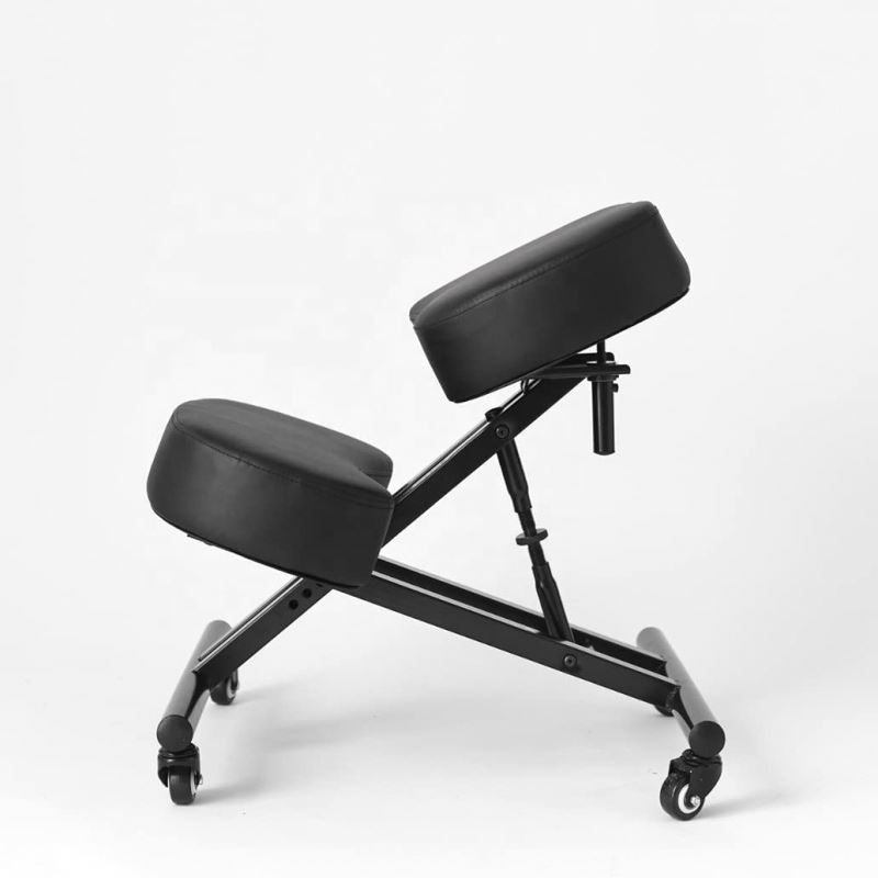 Adjustable Height Kneeling OEM Office Chair Rollerblades Wheels Knee Stool for Bad Back Support