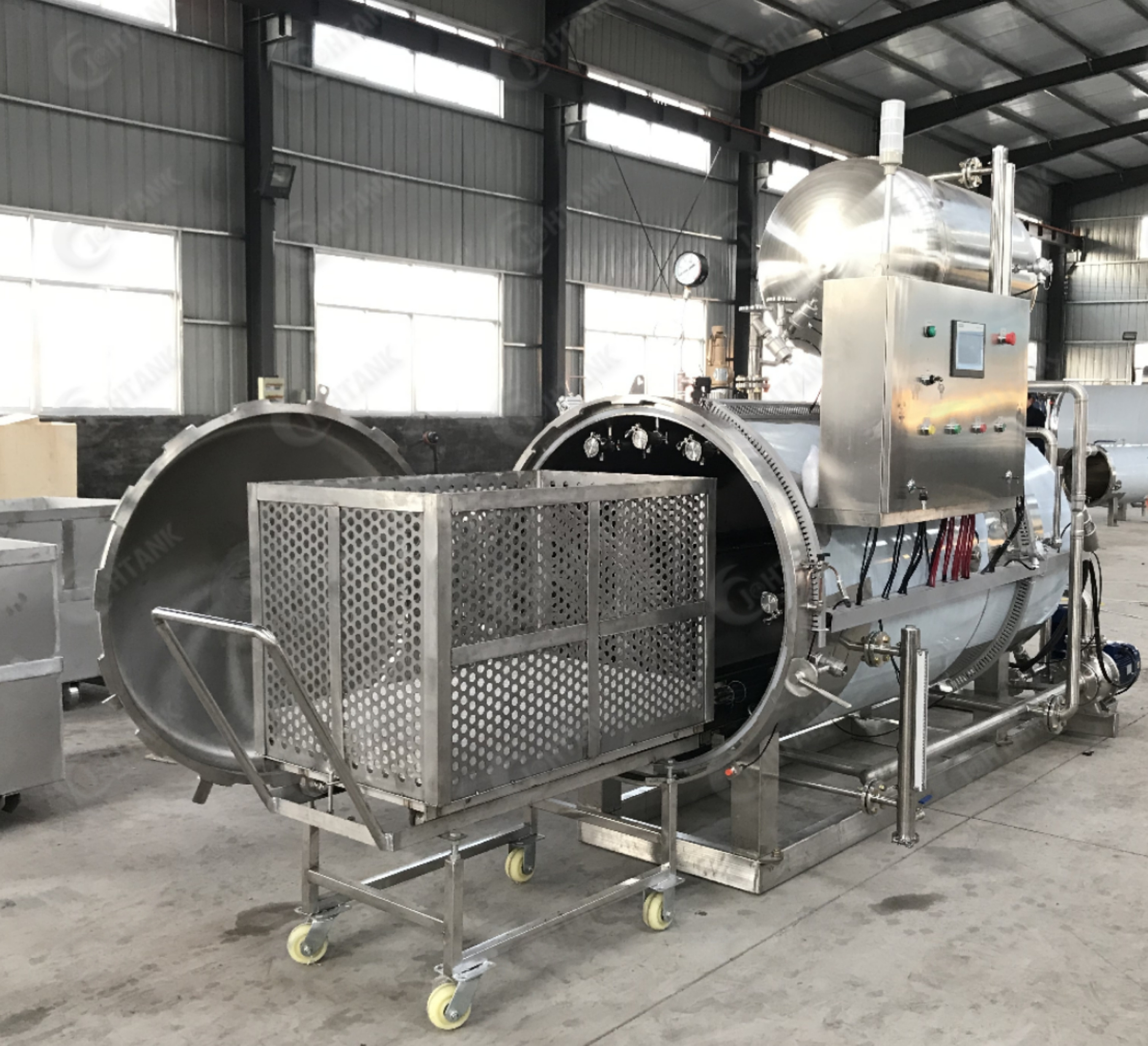 High-Pressure Stainless Steel Mushroom/Canning/Glass Bottles/ Tin Cans Sterilization Pot Retort Autoclave for Food Industry Use