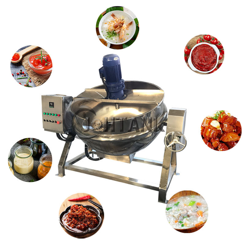 Automatic industrial Cooking Pot Mixer Food Mixing Machine with electric and gaz operating options