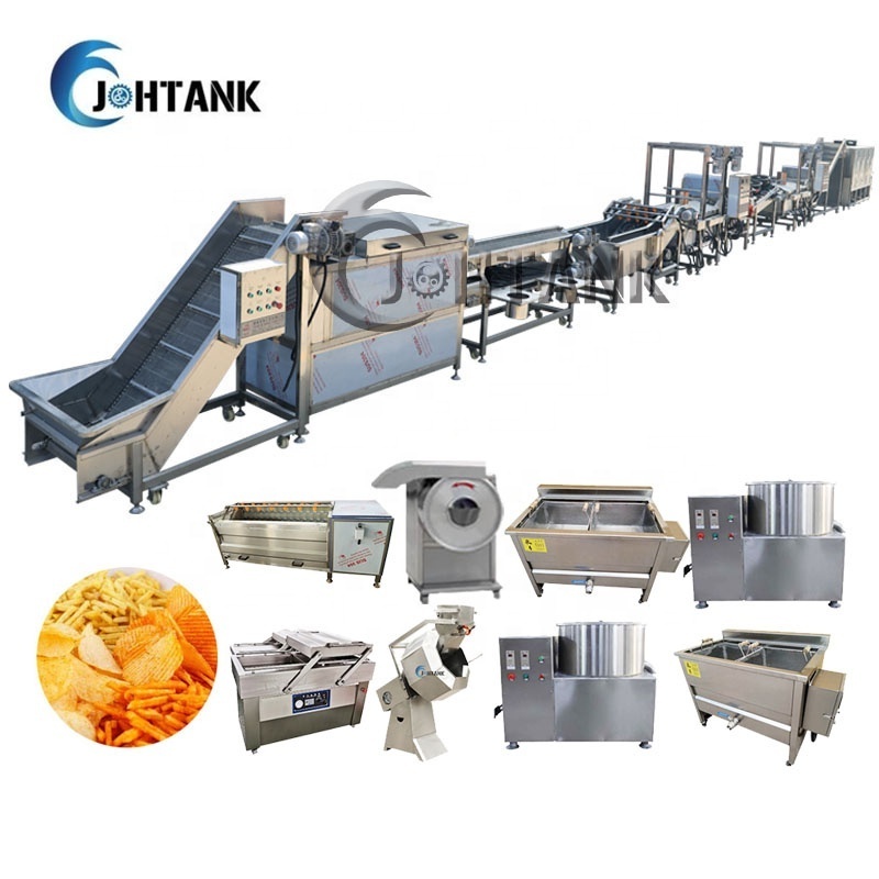 400kg/h 600kg/h Automatic Potato Chips Making Machine Frozen French Fries Production Line