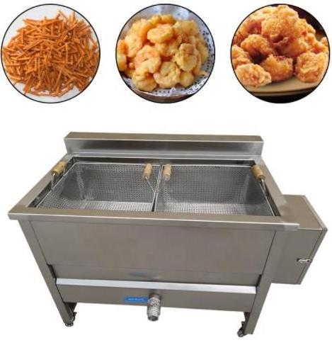 Automatic food frying gas continuous frier machine potato chips donut electric deep fryer making machine