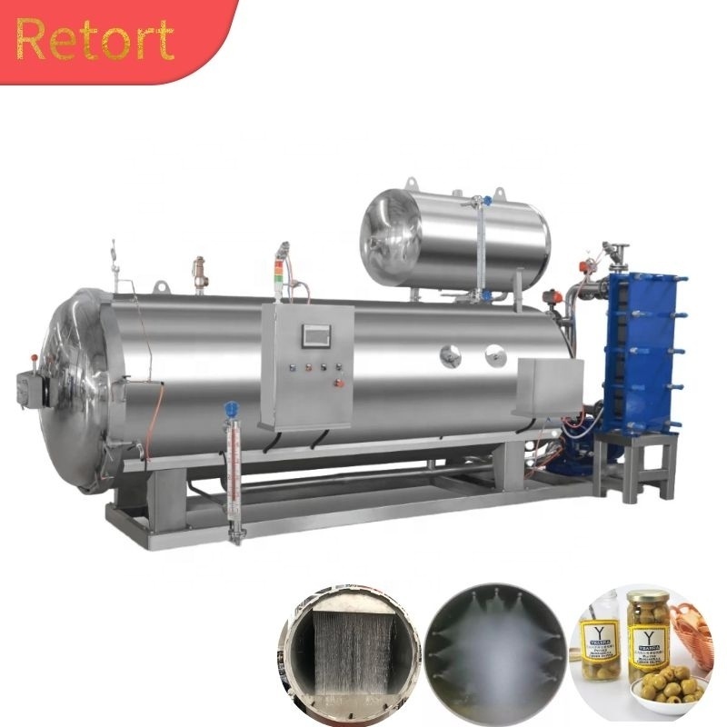 High-Pressure Stainless Steel Mushroom/Canning/Glass Bottles/ Tin Cans Sterilization Pot Retort Autoclave for Food Industry Use