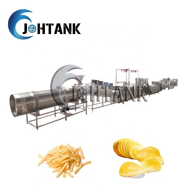 400kg/h 600kg/h Automatic Potato Chips Making Machine Frozen French Fries Production Line