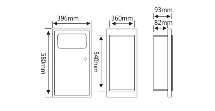 Hotel Commercial public bathroom wall mounted recessed bulit-in stainless steel flip lid garbage dustbin waste bin