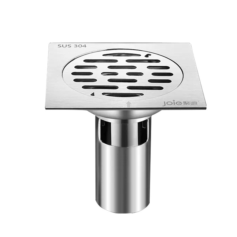 Stainless Steel 4 INCH Bathroom Shower Anti-odor Floor Drain Deep Water Sealing Core Square Floor Drain