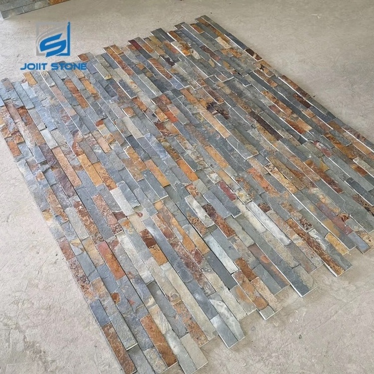 Hot Selling Yellow Wood Culture Stone Natural Slate Wall