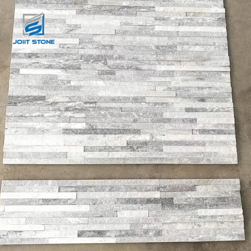 Spilt Surface Cloudy Grey Quartzite Wall Stone For Outdoor Fireplace Feature Wall