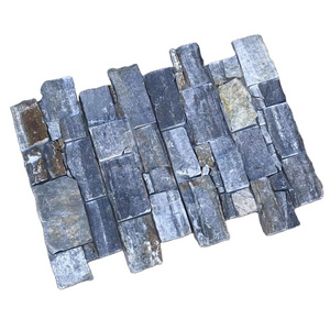 China Blue Rusty Slate Cultured Stone for Indoor and Outdoor Wall Panels