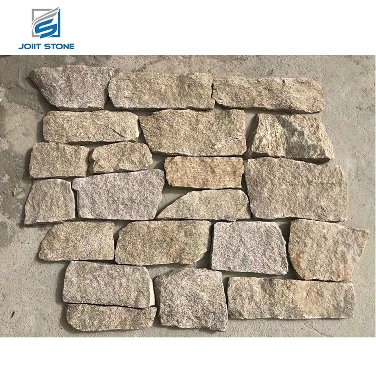 Rock Face Tiger Skin Yellow Granite Loose Stone Wall Cladding Brick