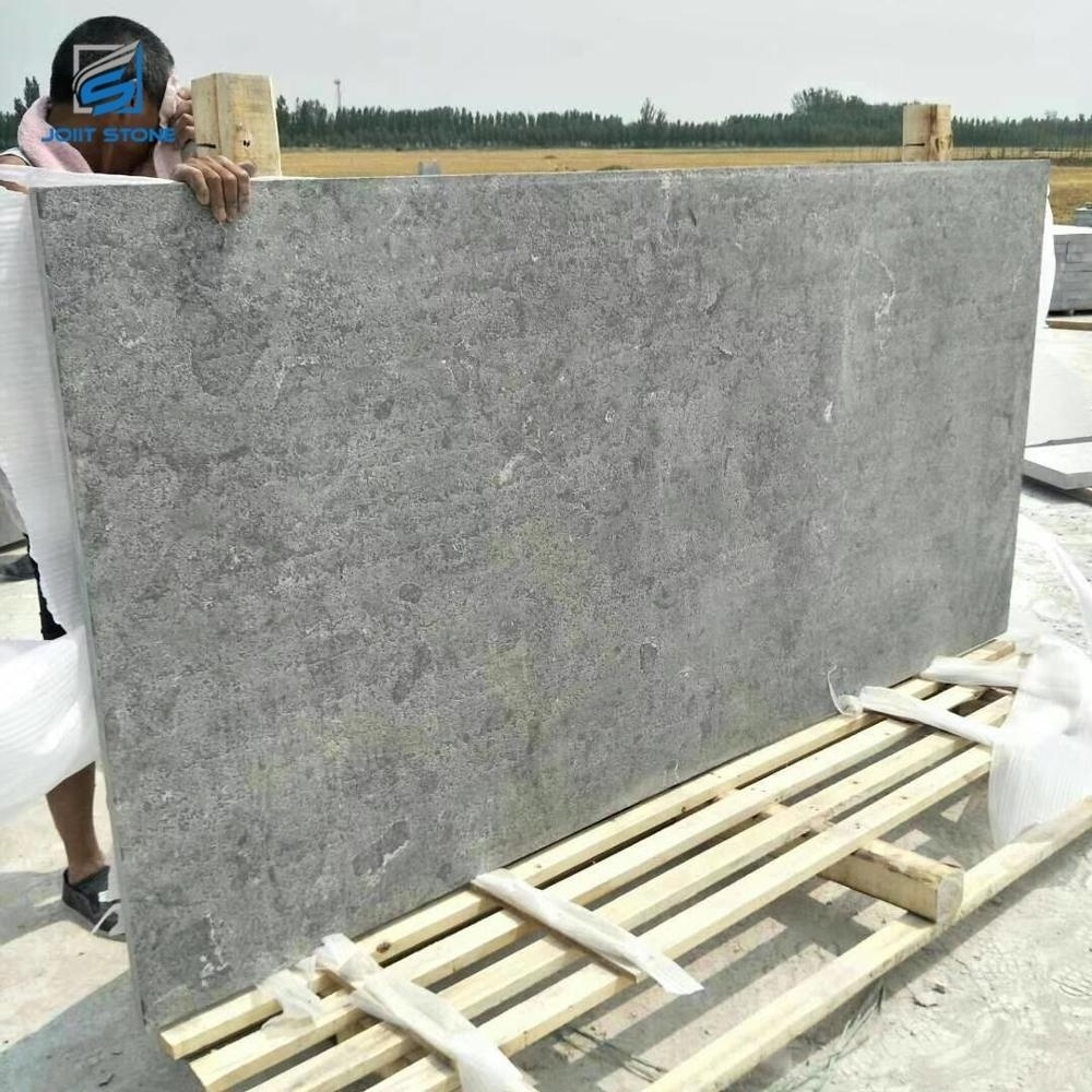 Factory Supply Blue Limestone Flamed Big Slabs And Tiles