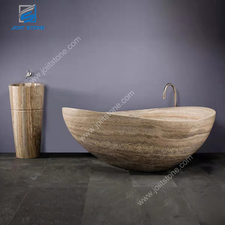 Custom Design Luxury Natural Stone Outdoor Tub Bathroom Bathtub