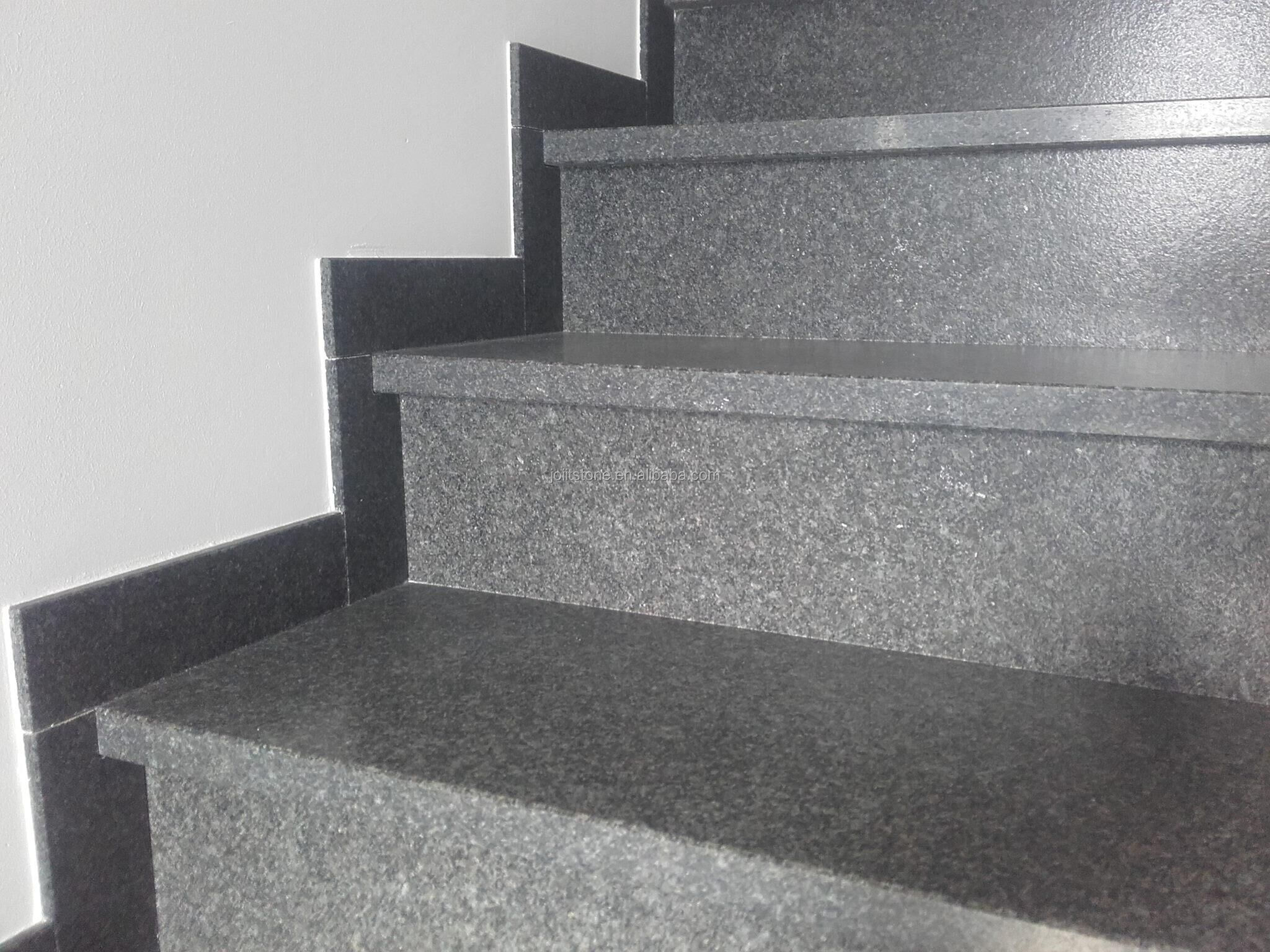 Flamed G562 Maple Red Granite Step With Bullnose Edge