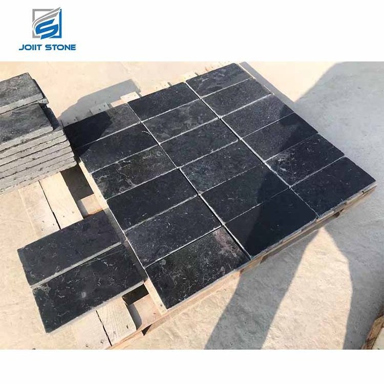 Popular Blue Black Limestone Leathered And Tumbled Small Brick Mini Pavers