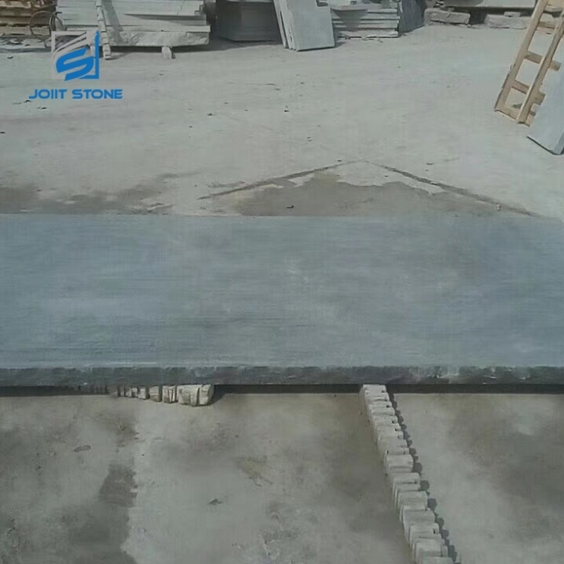 Natural Blue Limestone Step Tile Flamed Surface Split Edge Paver