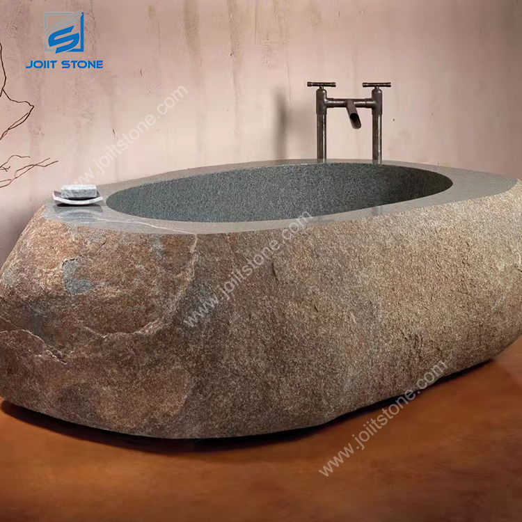 Custom Design Luxury Natural Stone Outdoor Tub Bathroom Bathtub