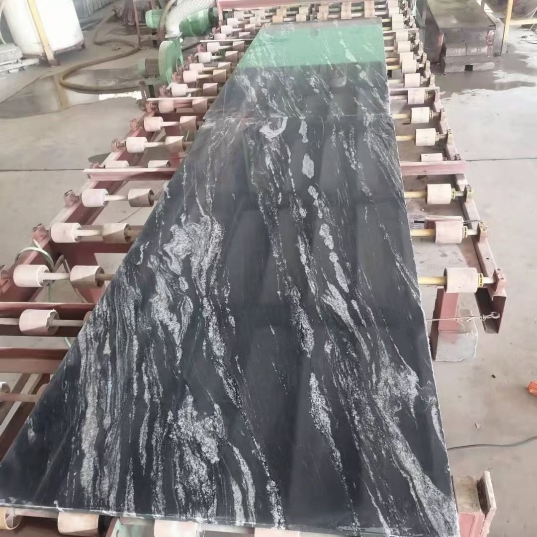 Royal Ballet Granite Luxury Style Nero Fantasy Black granite Slabs Tiles Black Forest Manhattan Black Cosmic Granite