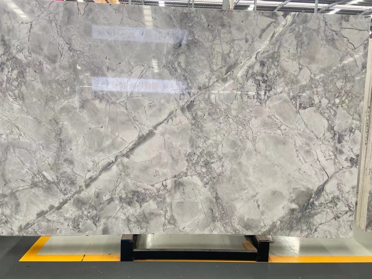 Hot Selling Brazil Super White Grey Base Marble Slab For Kitchen Counter Tops and Bathroom Tops