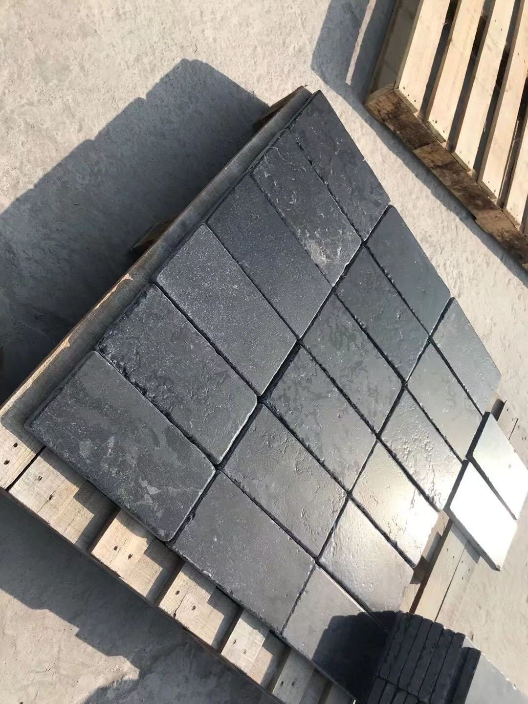 Popular Blue Black Limestone Leathered And Tumbled Small Brick Mini Pavers