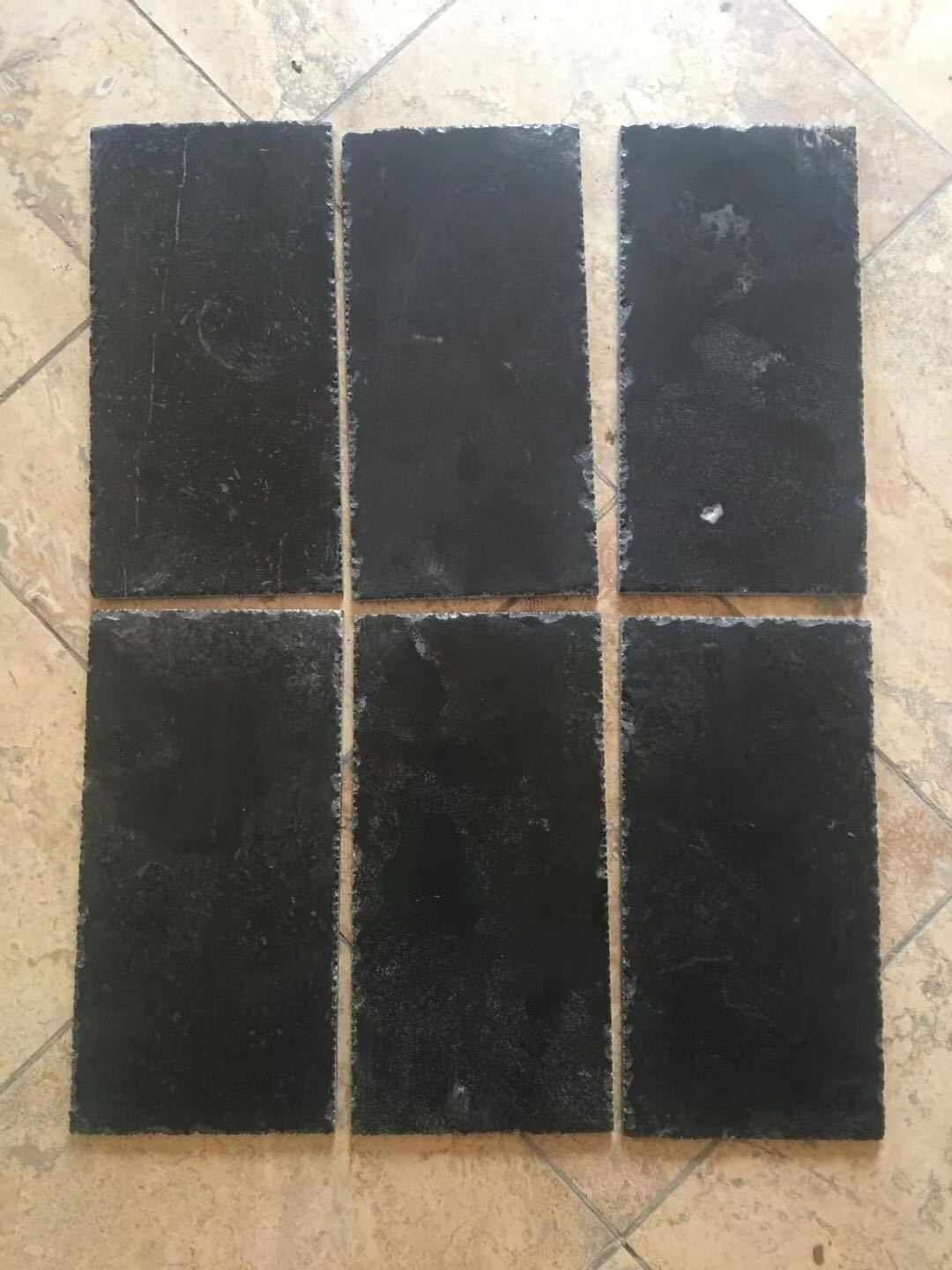 Popular Blue Black Limestone Leathered And Tumbled Small Brick Mini Pavers