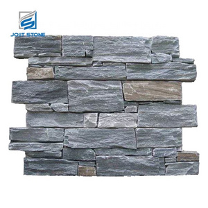 Natural Stacked Stone Wall In Bathroom, Cheap Slate Stone For Interior Wall Tiles